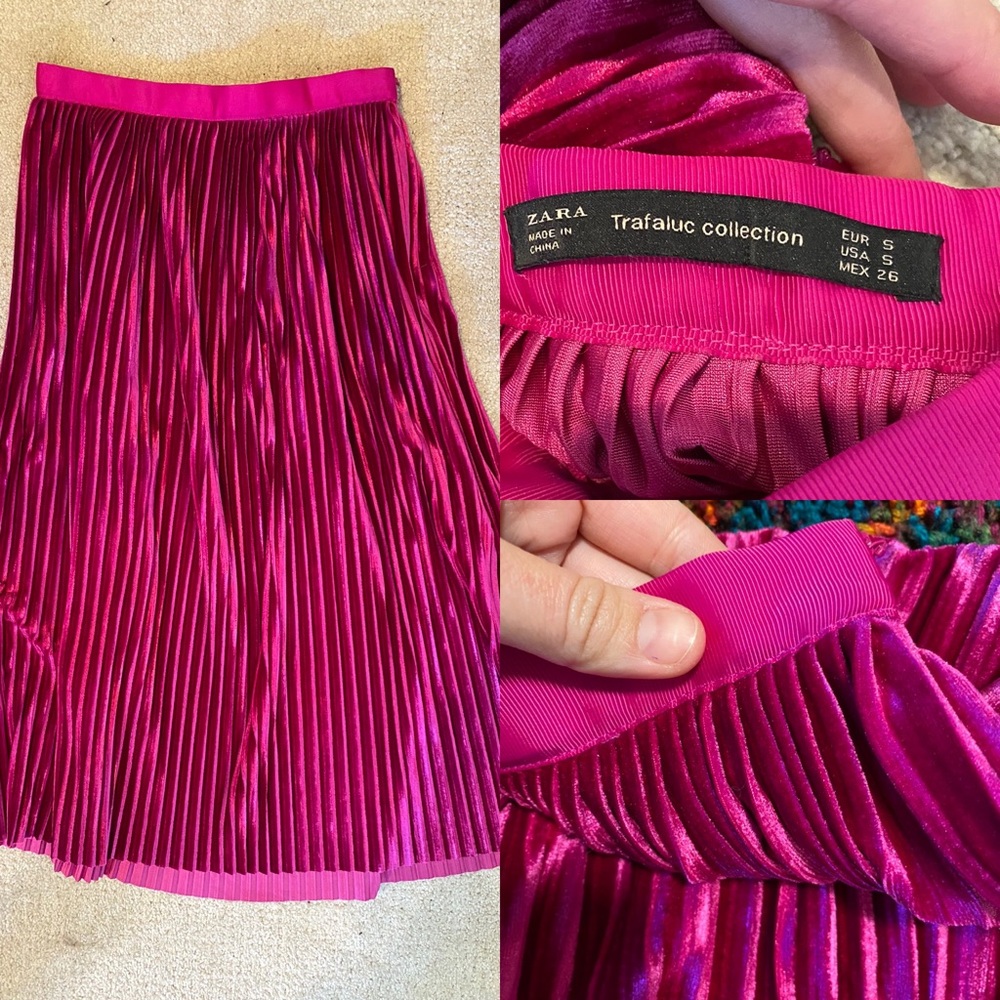 Zara velvet skirt